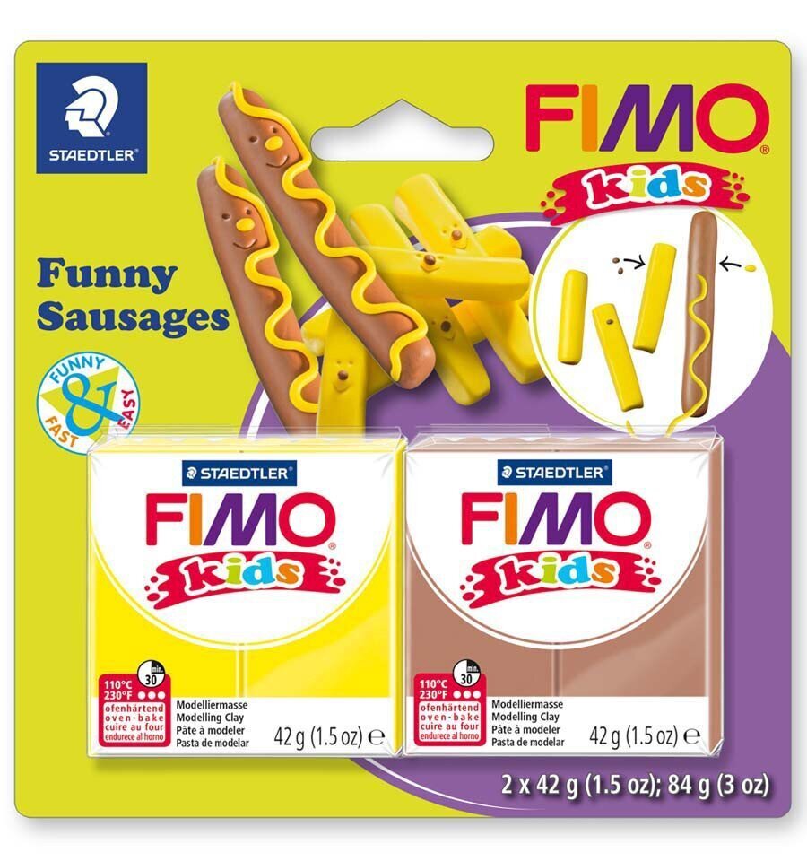 Набір Fimo kids, Веселі сосиски, 2 шт