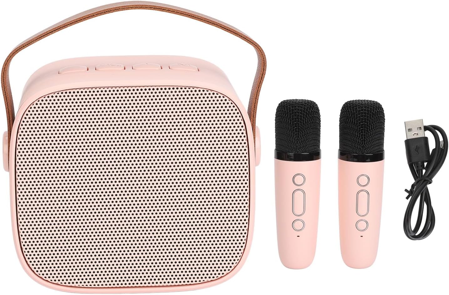 Бездротова колонка, з караоке-системою на 2 мікрофона, K1 pink , beige 2