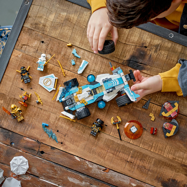 Конструктор Lego Ninjago "Суперсила дракона Зейна автомобиль для гонки спин-джитса", 71791 3