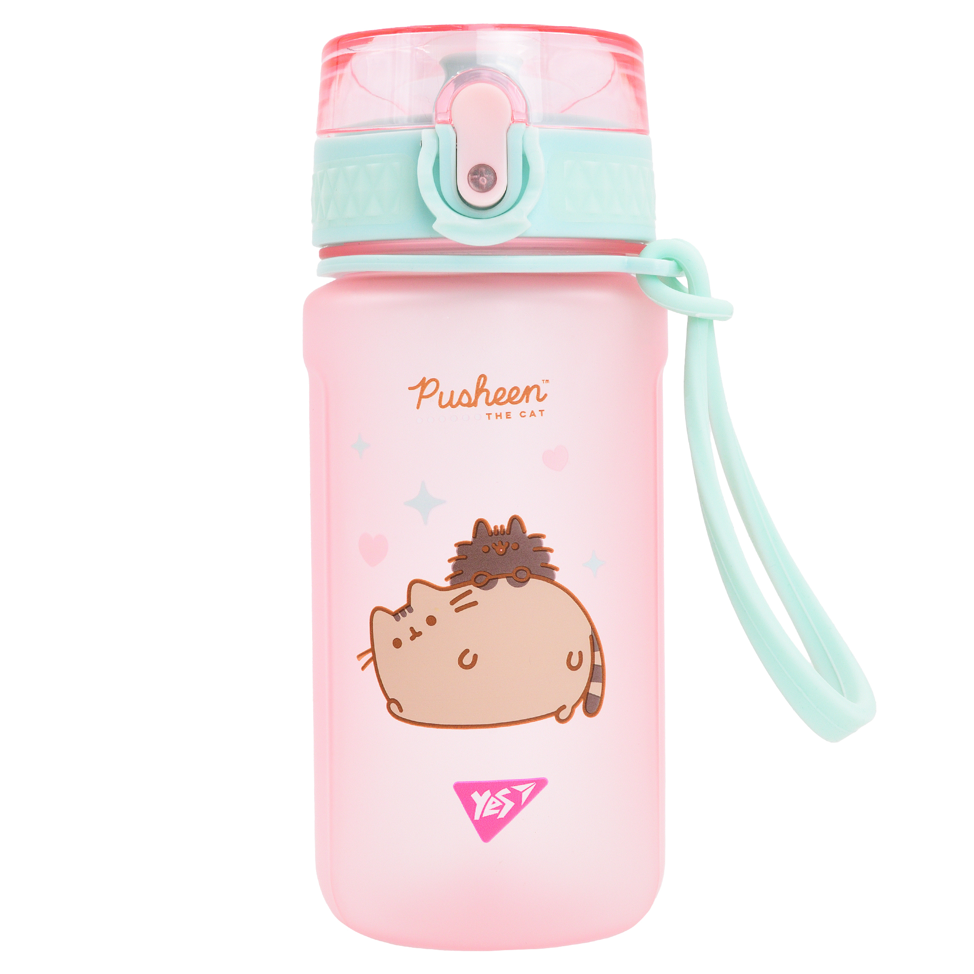 Бутылка для воды "Pusheen" 500 мл, розовая, софт тач, 708321 Yes