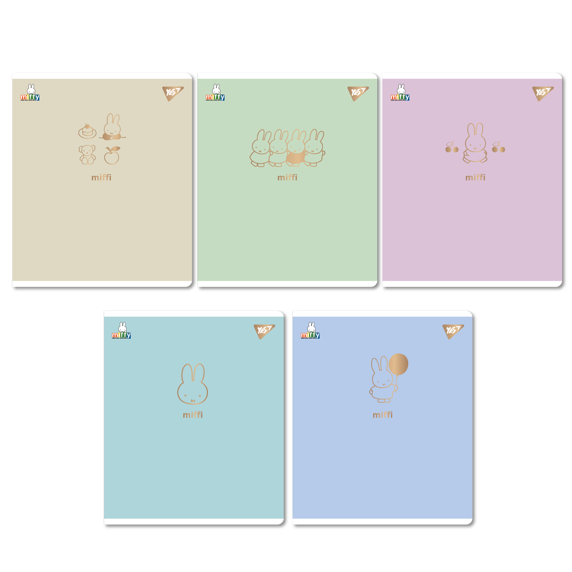 Зошит 12 кос. YES "Gold Miffy", 767499