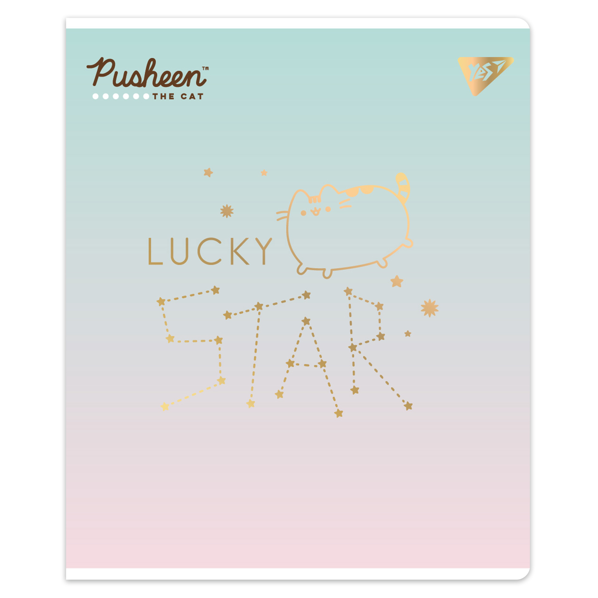 Зошит 12 кос. YES "Goldstar Pusheen", 767500 1