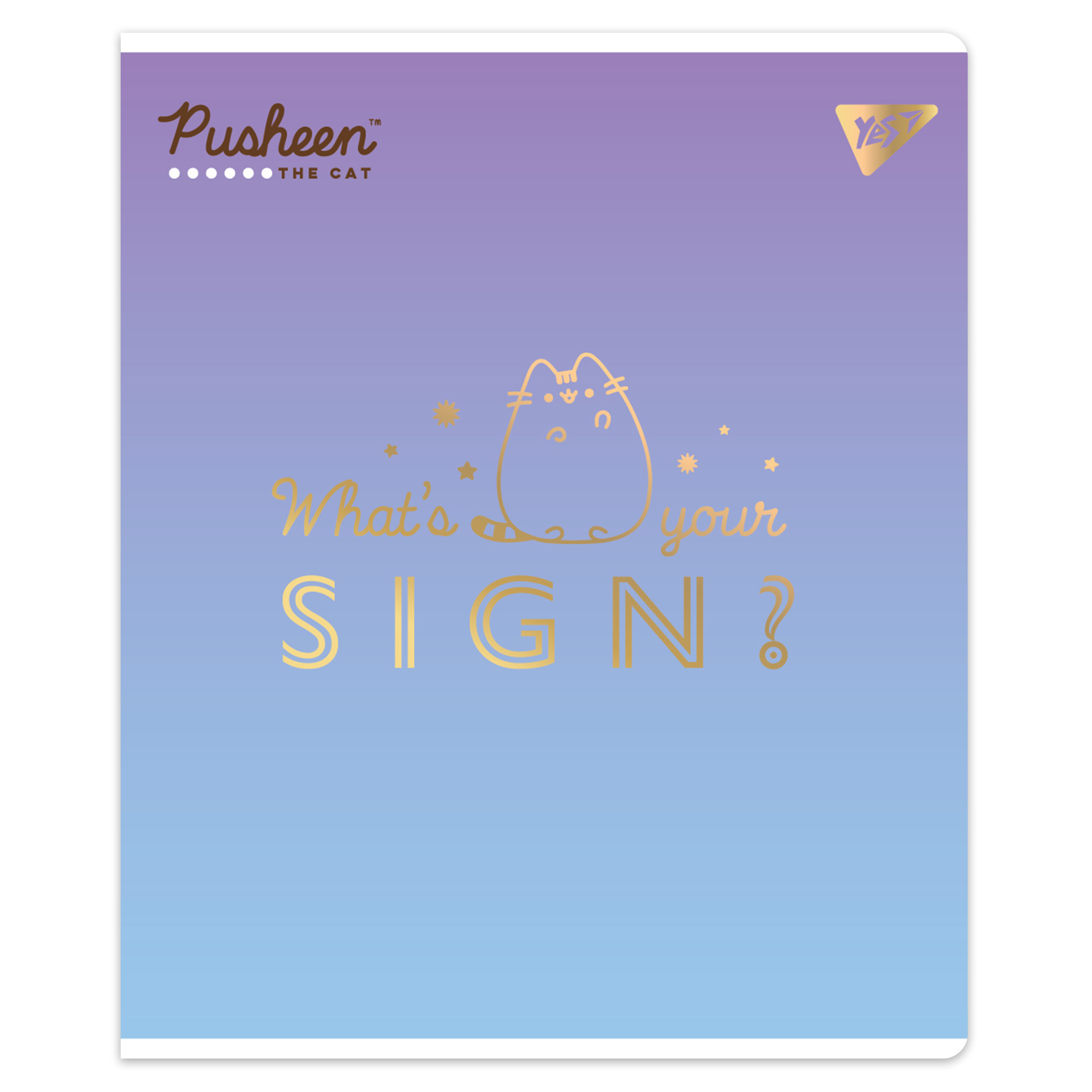 Зошит 12 кос. YES "Goldstar Pusheen", 767500 4
