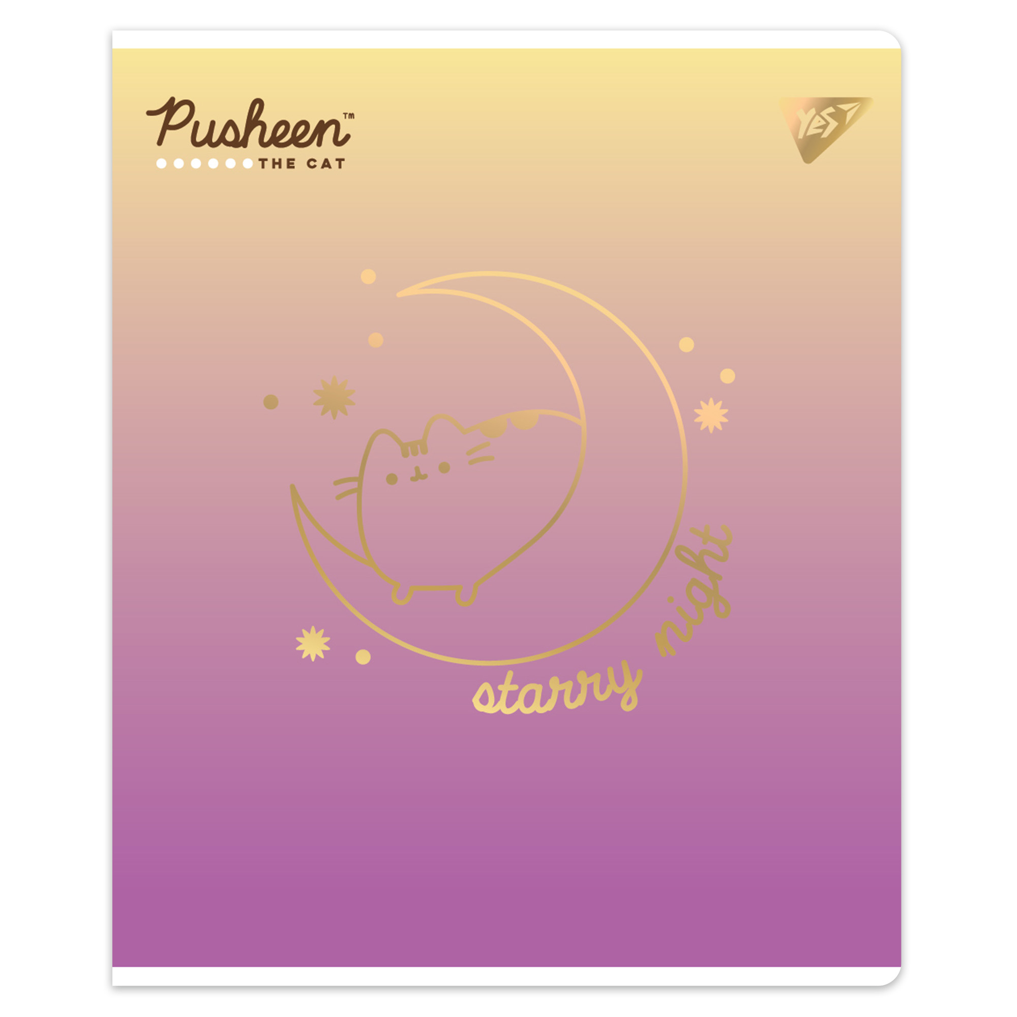 Зошит 12 кос. YES "Goldstar Pusheen", 767500 5