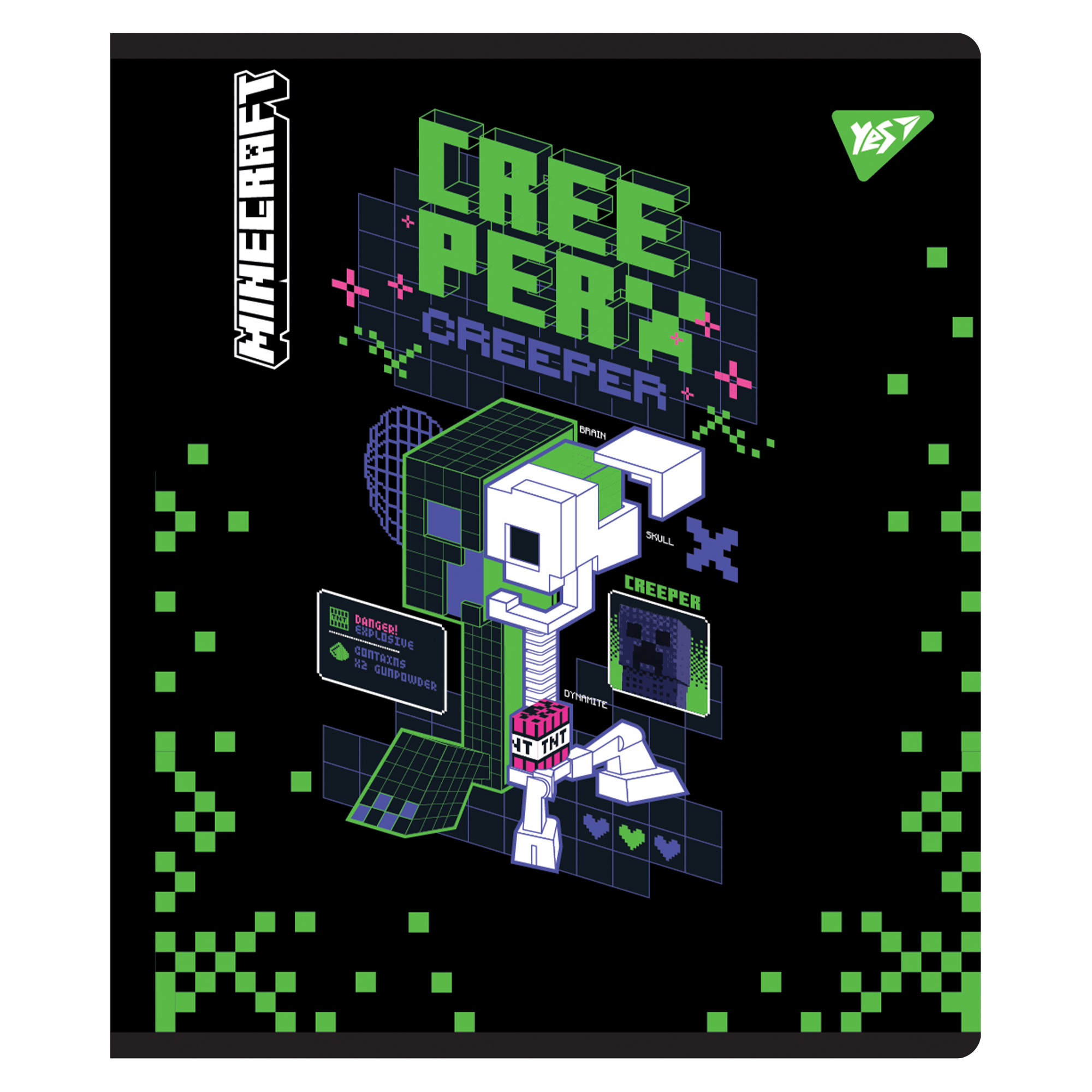 Зошит 12 кос. YES "Minecraft. Black", 767502 1
