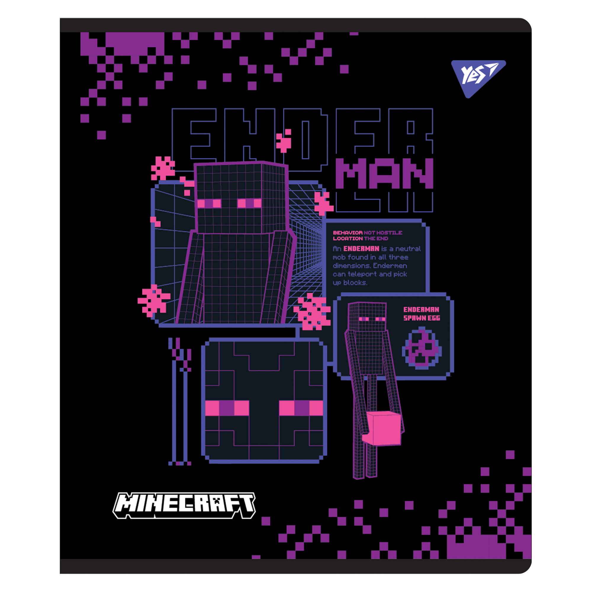 Зошит 12 кос. YES "Minecraft. Black", 767502 5