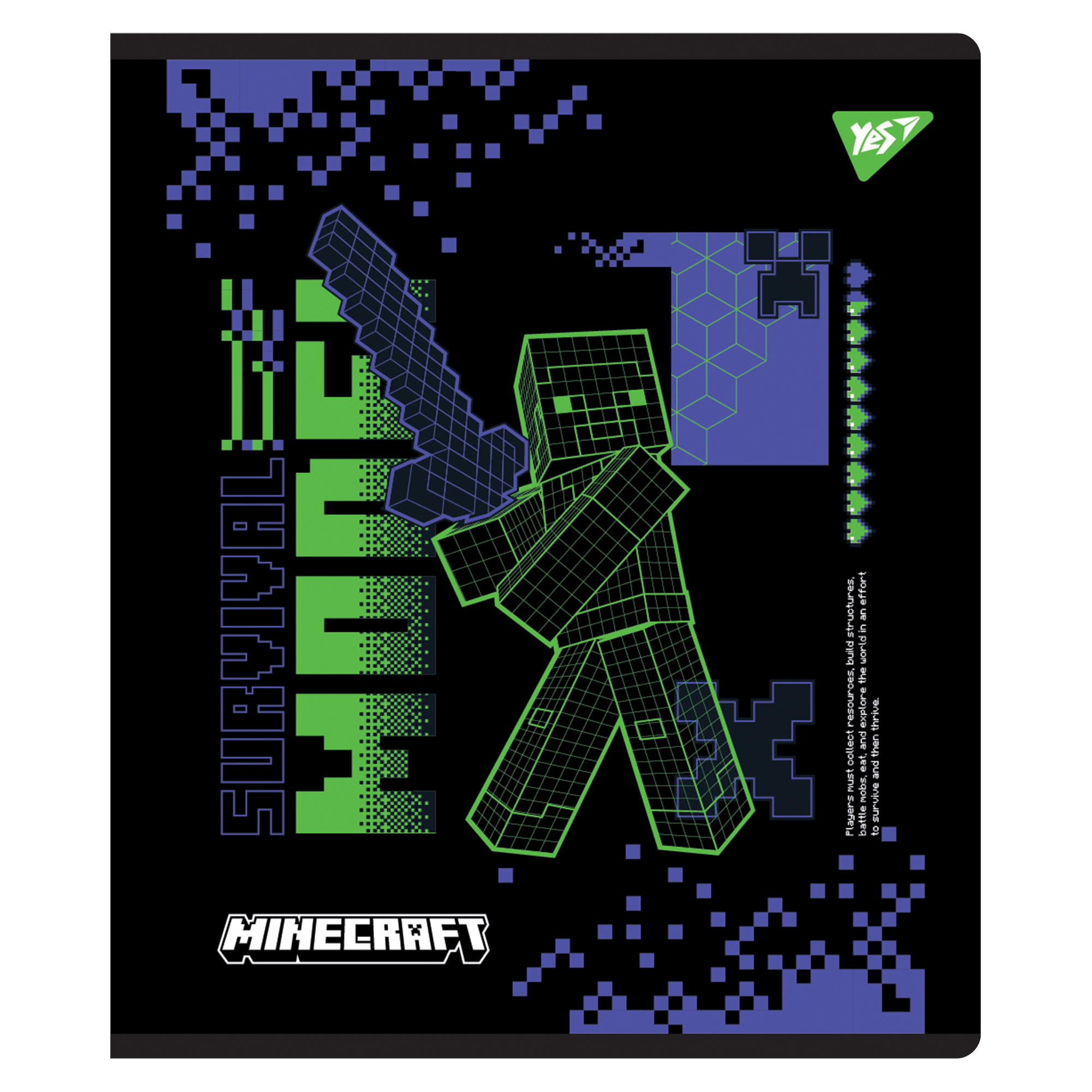 Зошит 18 лін. YES "Minecraft. Black", 767532 4