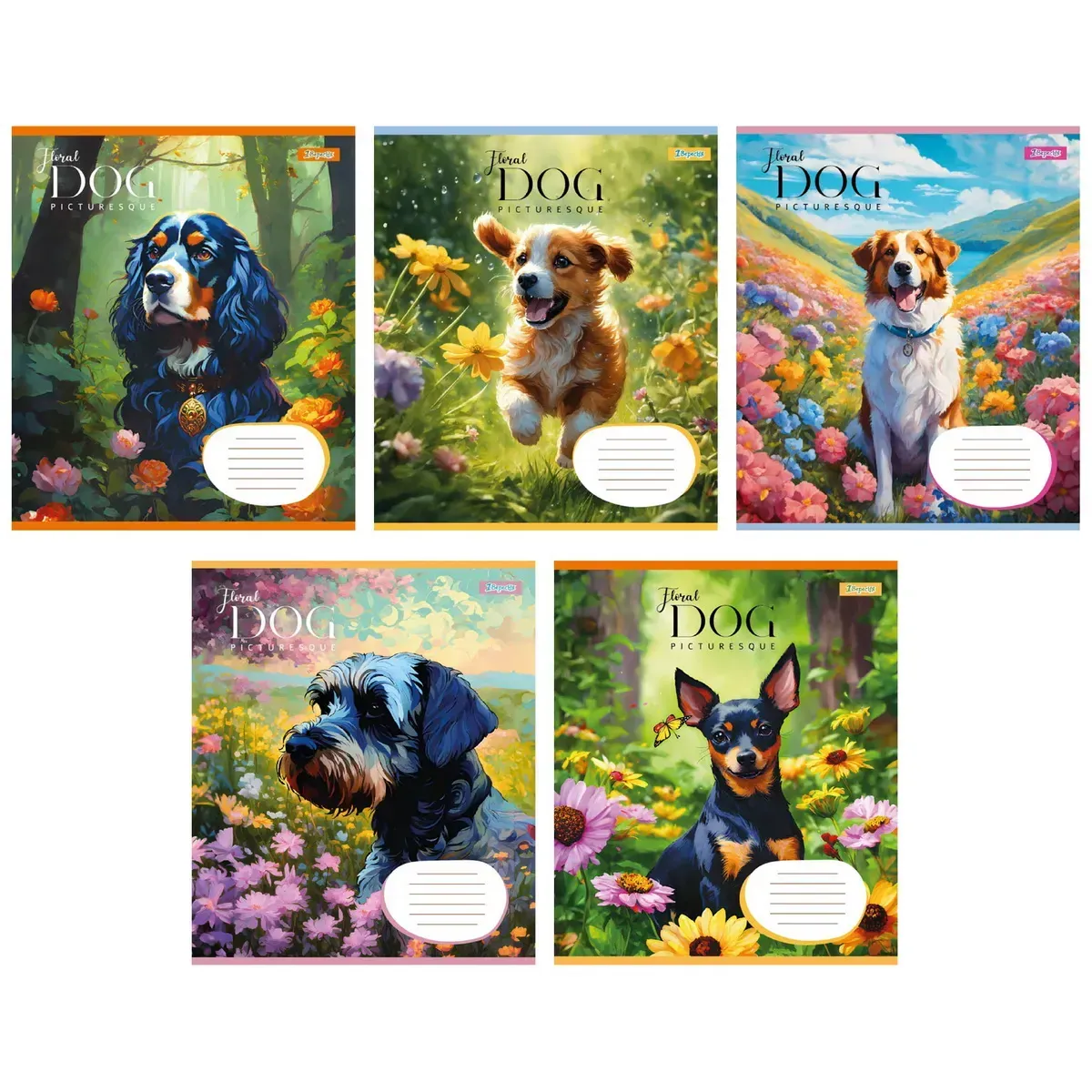 Зошит 24 лін. 1В Floral dog, 767027