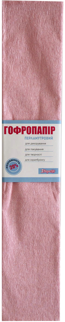 Папір гофр. перлам. рожевий 20% (50см*200см) 705417