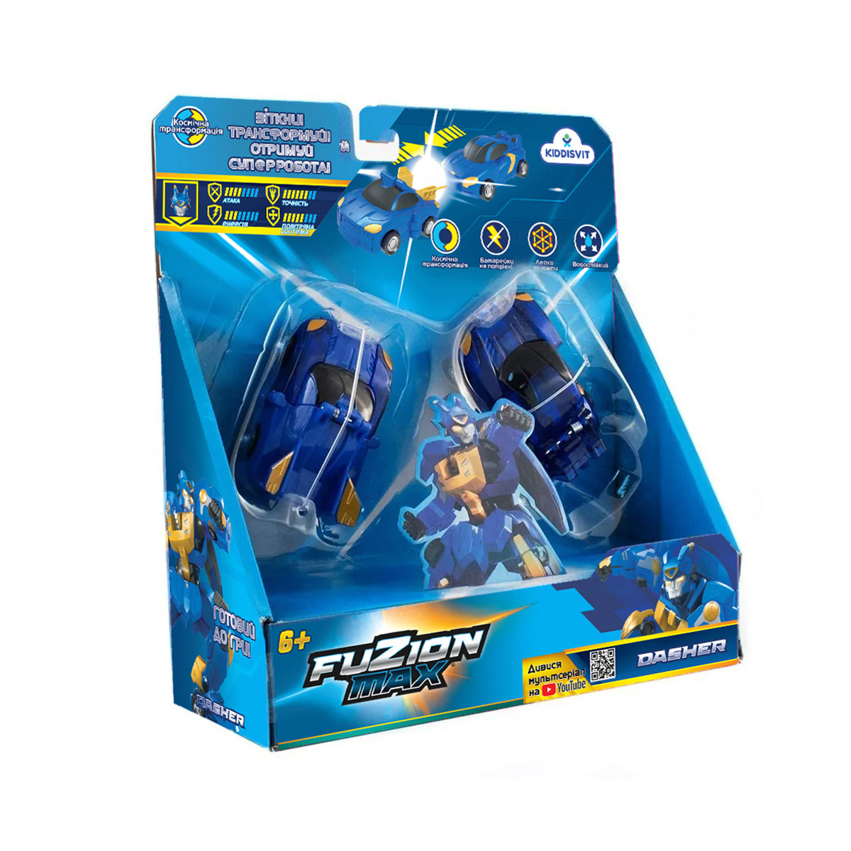 Игровой набор машинок-трансформеров Fuzion Max - Дашер, 54003 4