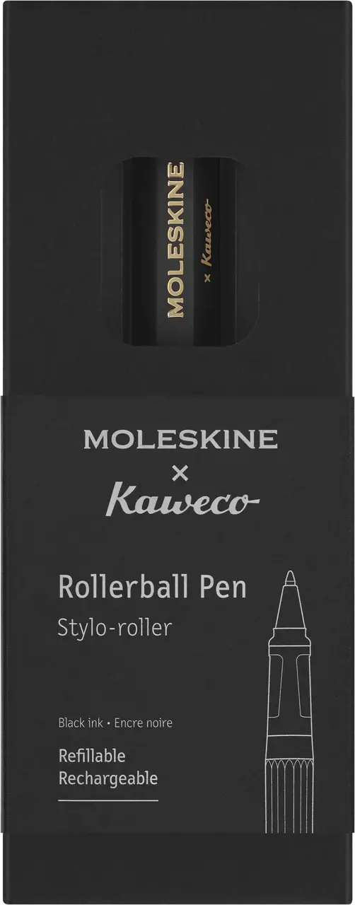 Ручка-роллер 0,7 мм, чорна, Moleskine x Kaweco, KAWROLLERPENBK 3