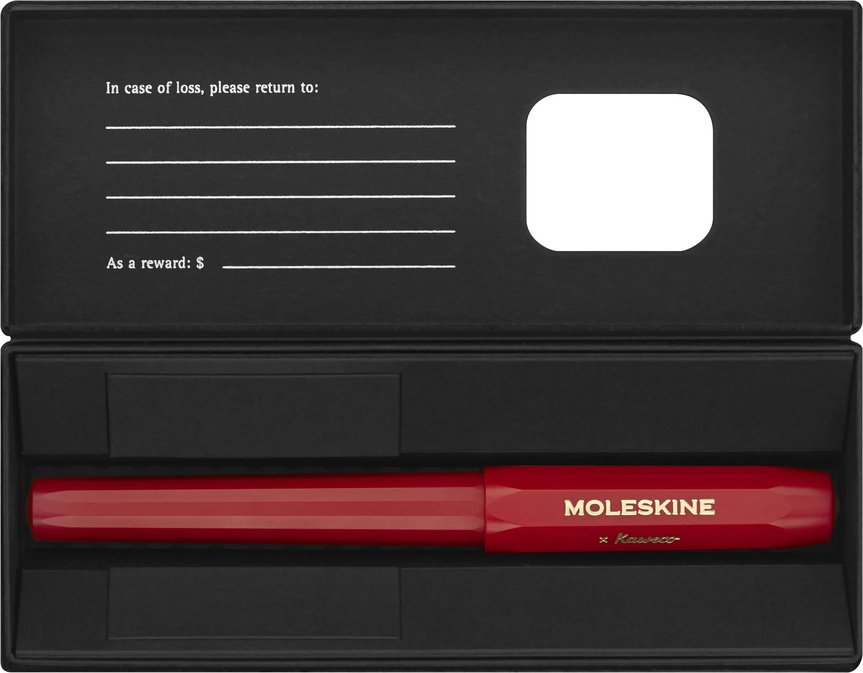 Ручка шариковая 1,0 мм , червона Moleskine x Kaweco, KAWBALLPENRED 2