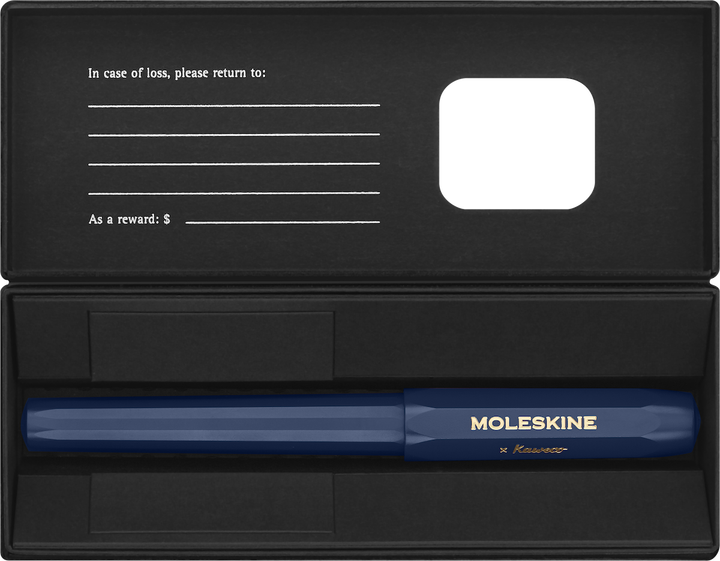 Ручка чорнильна Moleskine x Kaweco, синя M, чорнила сині, KAWFOUNTPENMBLUE 3