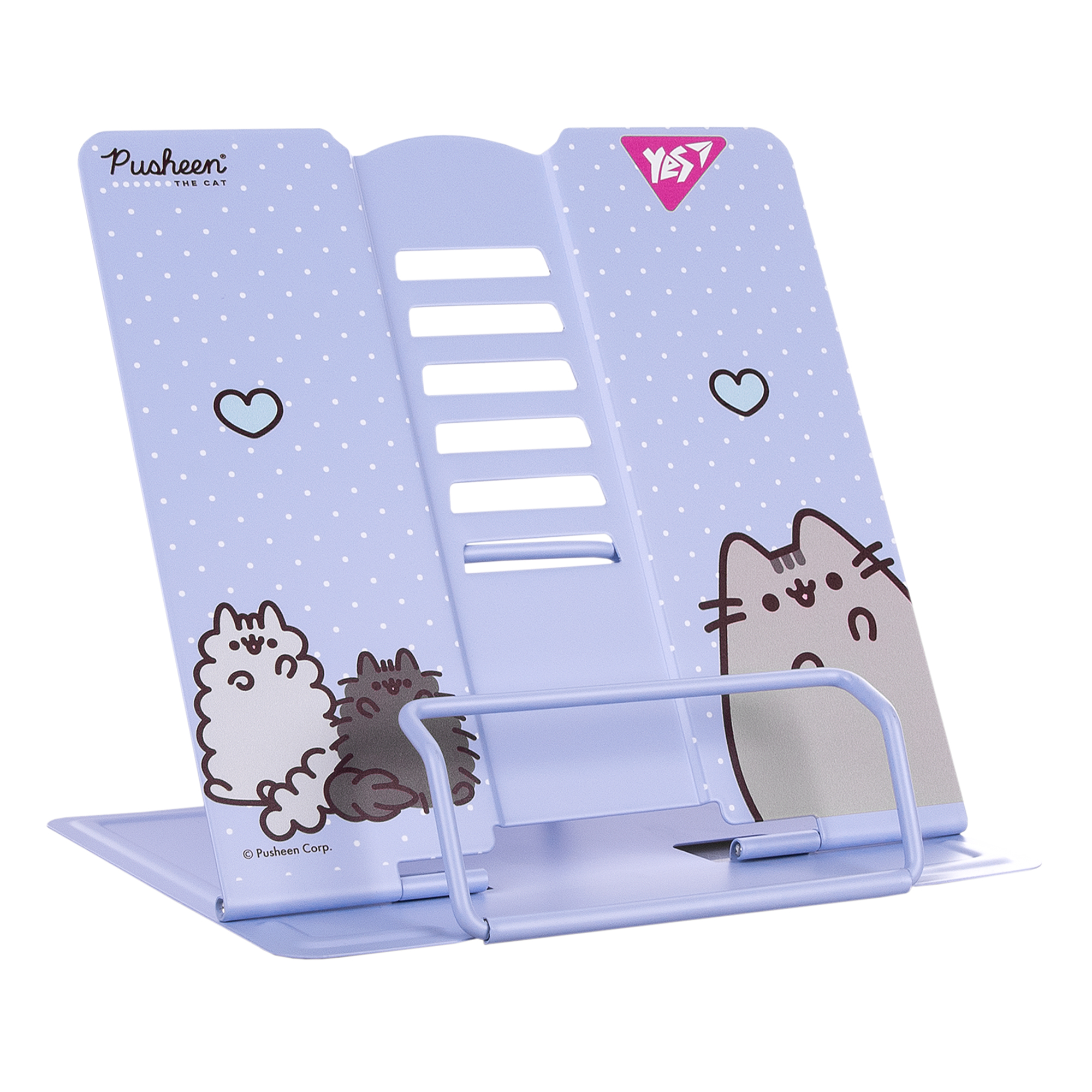 Підставка для книг Yes "Pusheen" метал, фіолетова, 470523