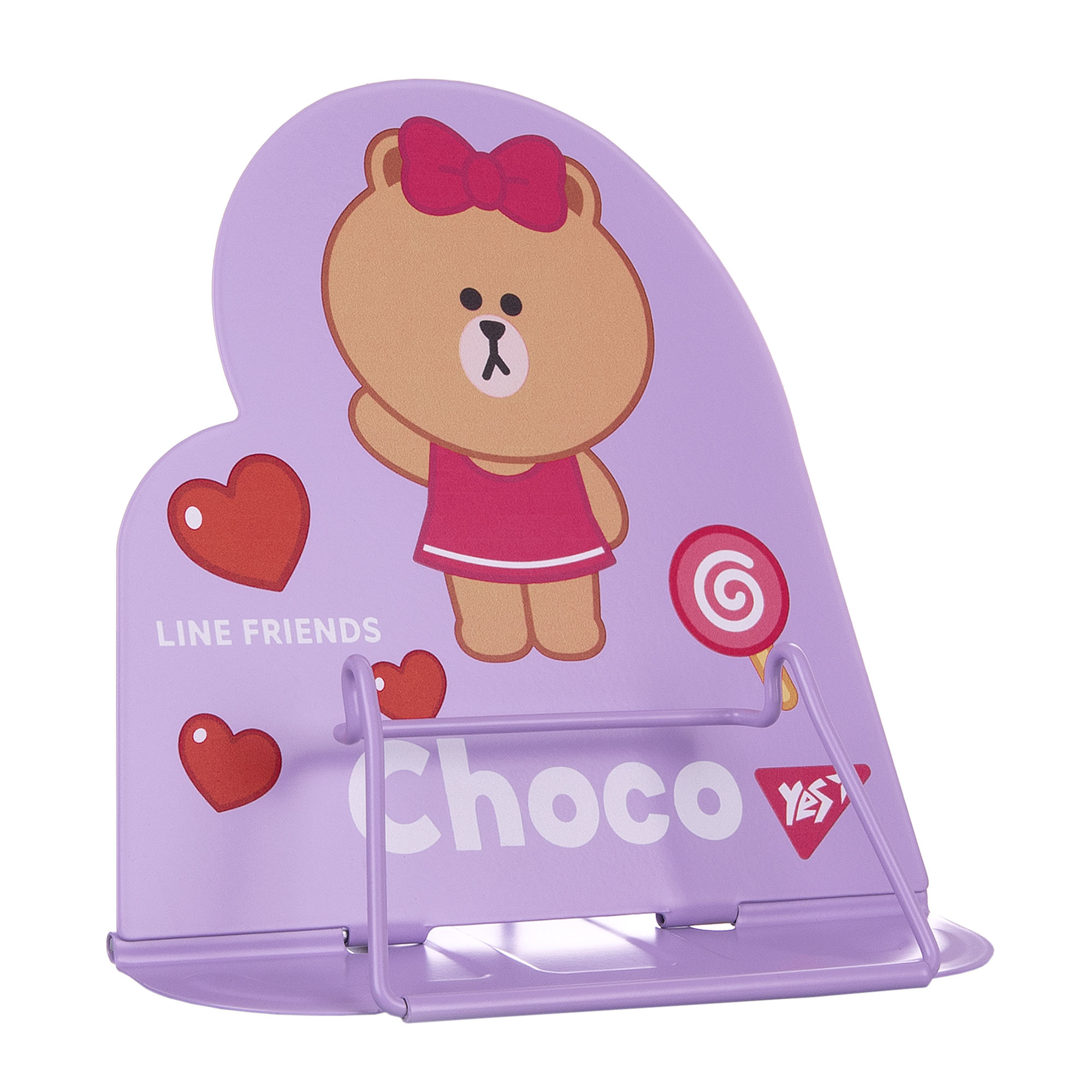 Підставка для книг фігурна Yes "Line Friends. Choco" метал, 470524