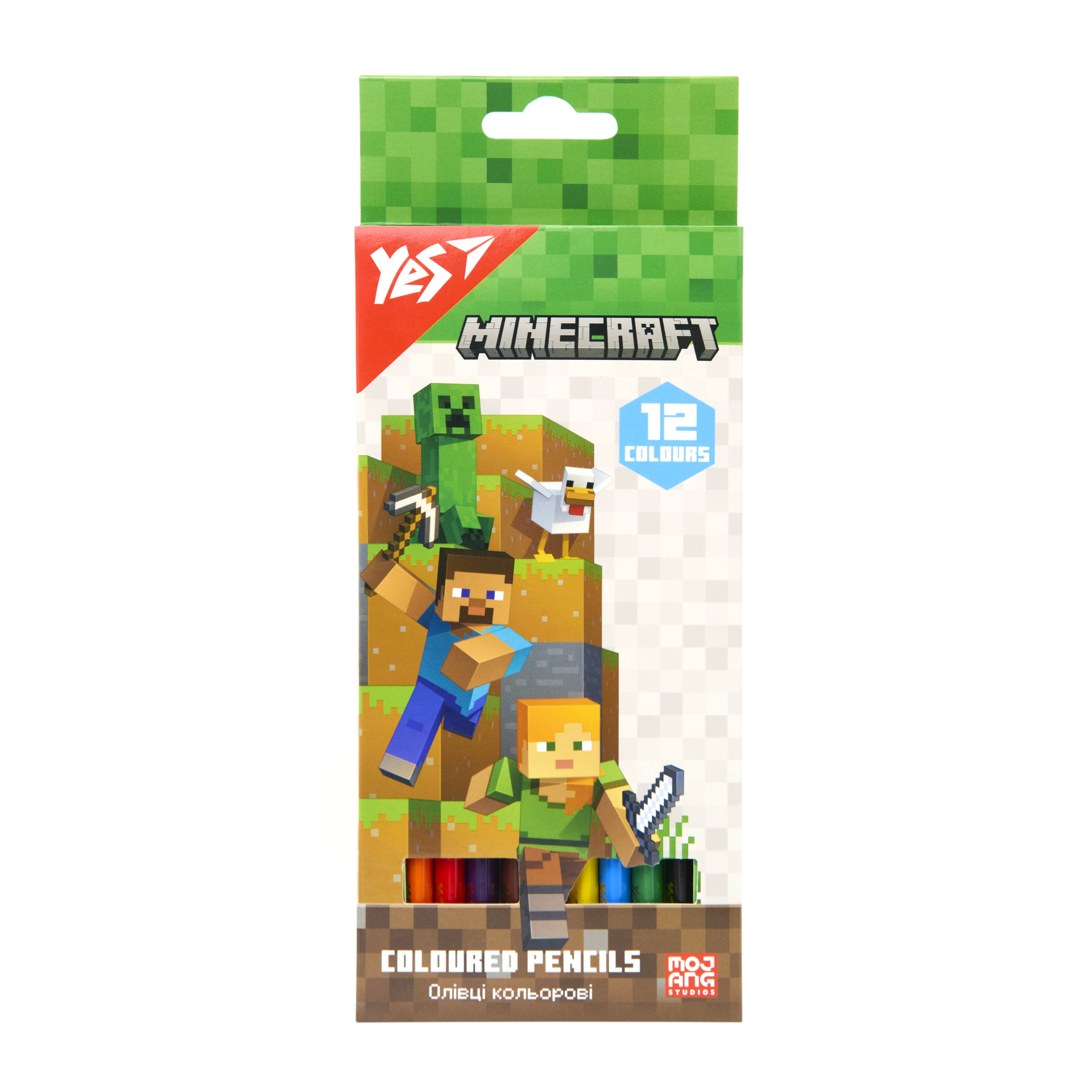 Олівці кольорові Yes 12 кол. "Minecraft", 290760