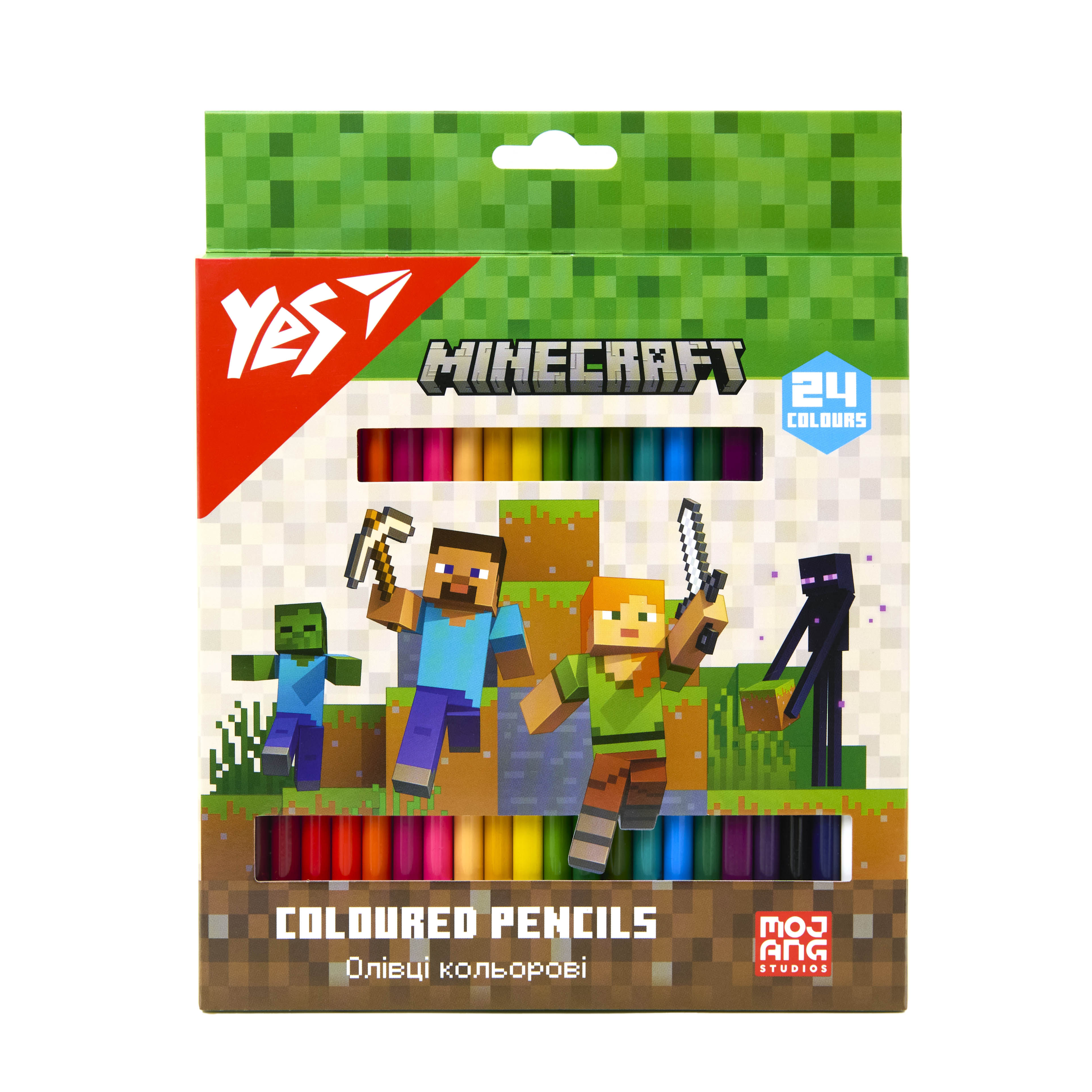 Олівці кольорові Yes 24 кол. "Minecraft", 290770