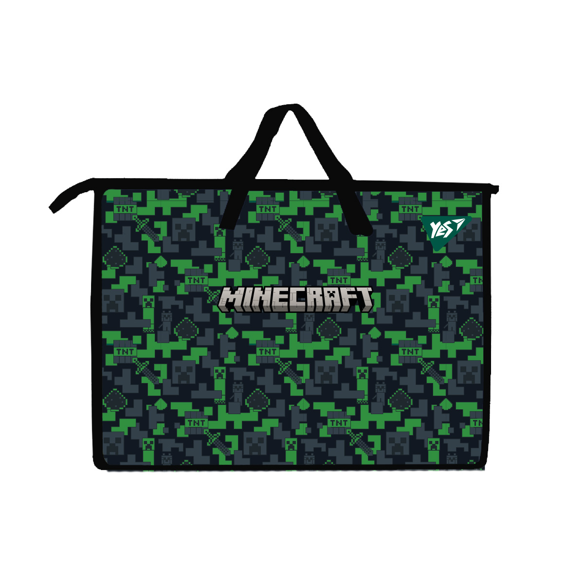Папка-портфель Yes А3 "Minecraft" с тканевыми ручками, 492281