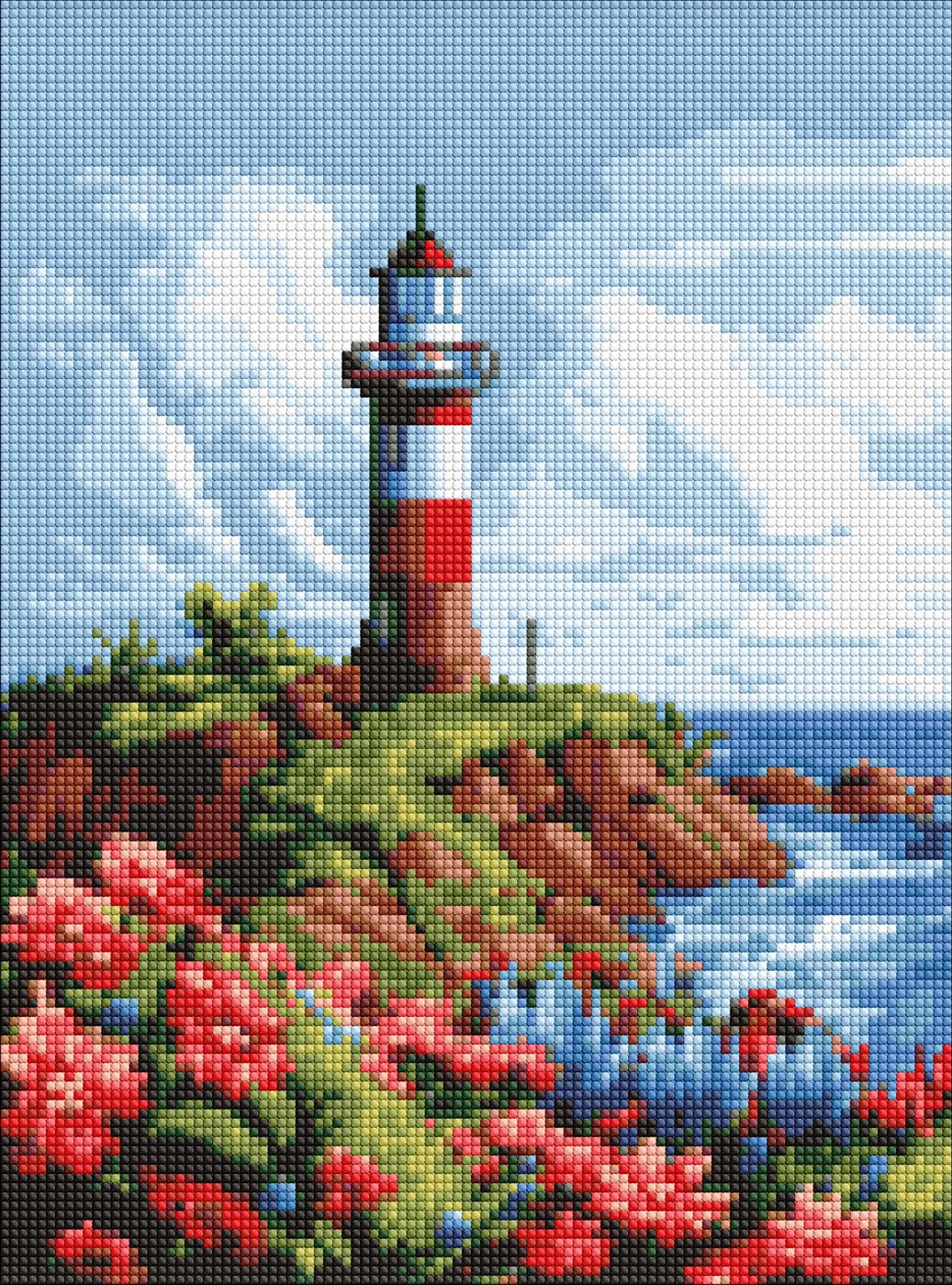 Алмазная мозаика "Живописный край" 30*40 см, AMO8144, ТМ "Ideyka"