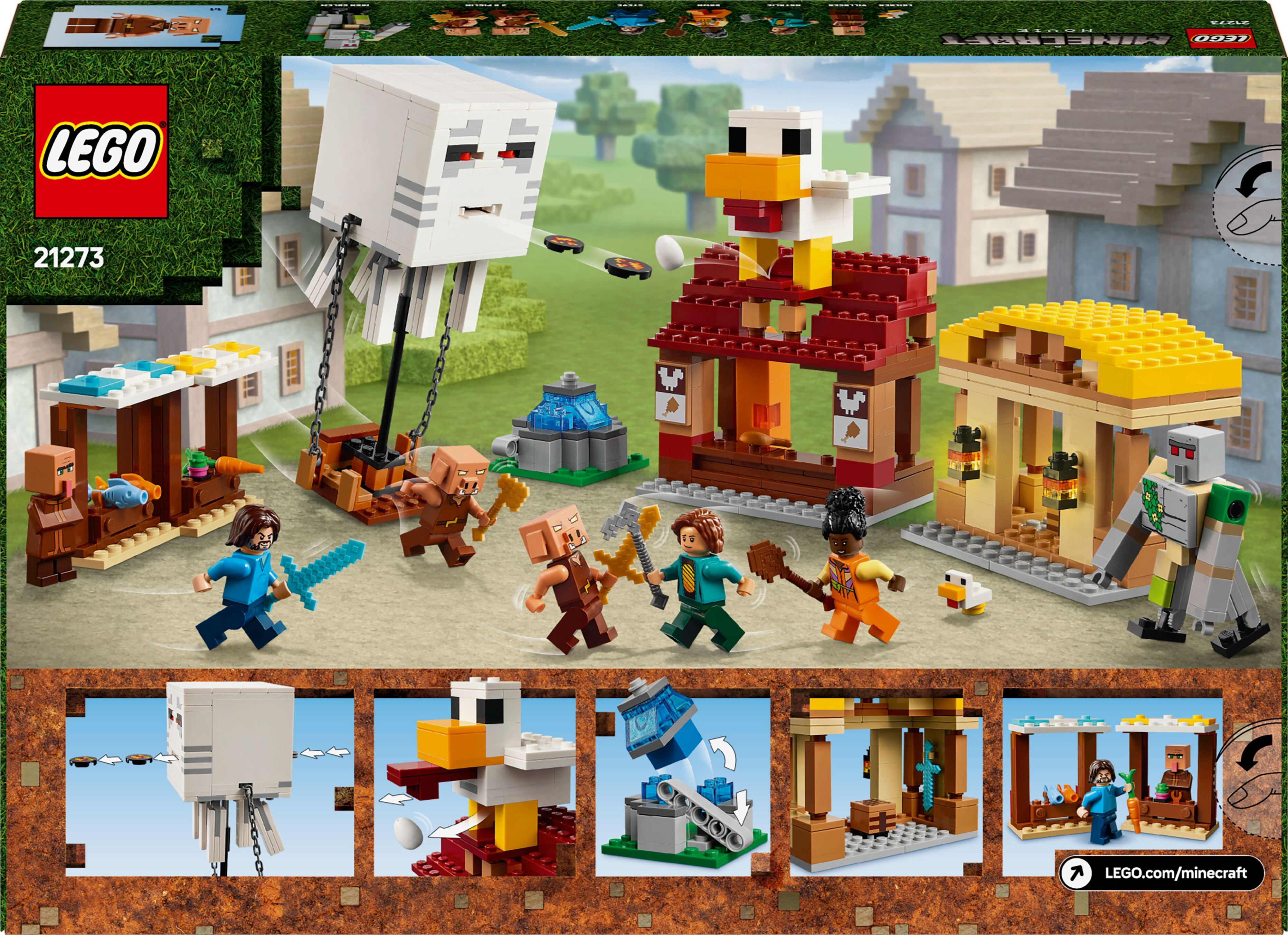 Конструктор Lego Minecraft "Напад на село з повітряною кулею Ґаст", 21273 9