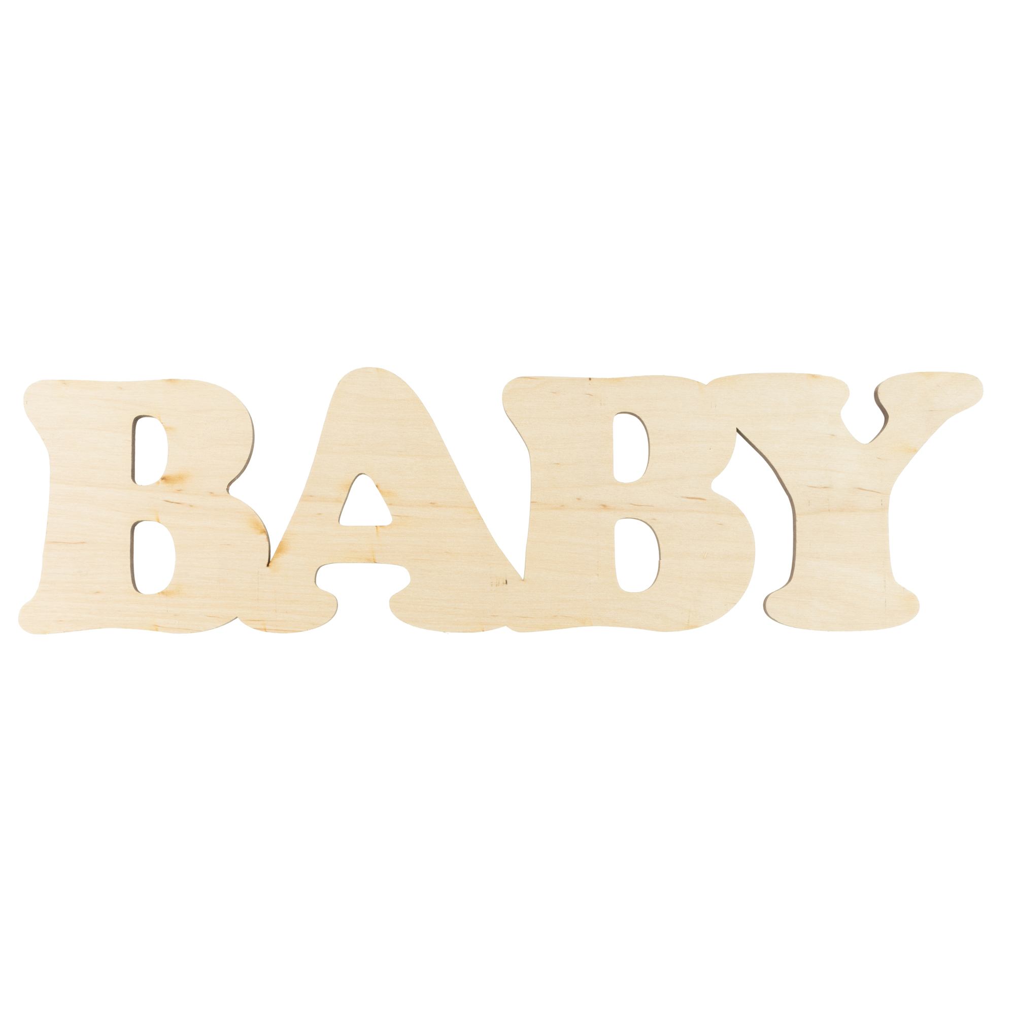 Заготівка дерев`яна Слово "BABY" 430*120*6 мм, С4