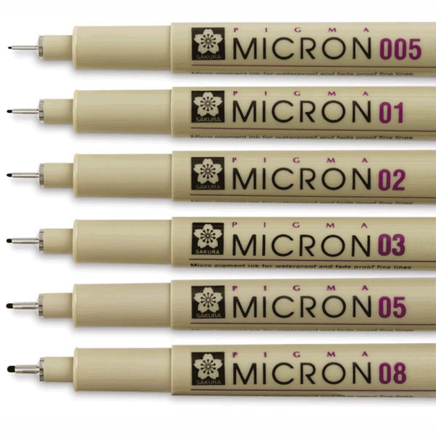 Набір лінерів Pigma Micron 6 шт., Sakura 1