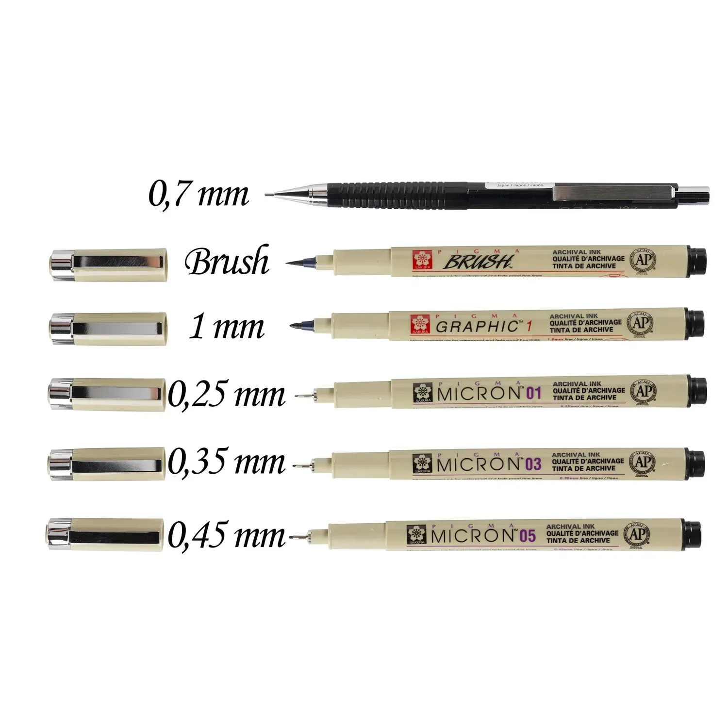 Набір лінерів для манга Manga Pigma Tool Set, 6шт., Sakura 1