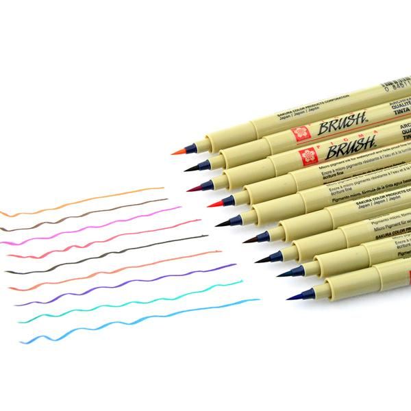 Набір лінерів-пензлів Pigma Brush 6 шт., Sakura 2