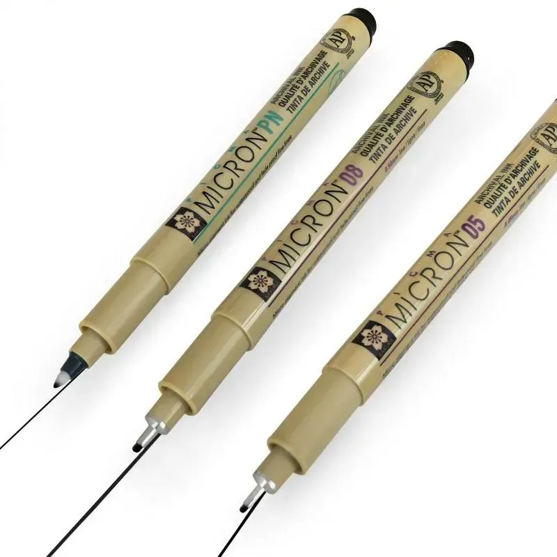 Набір лінерів Pigma Micron 2 шт., 05, 08 + Micron PN, Чорний, у блістері, Sakura 3