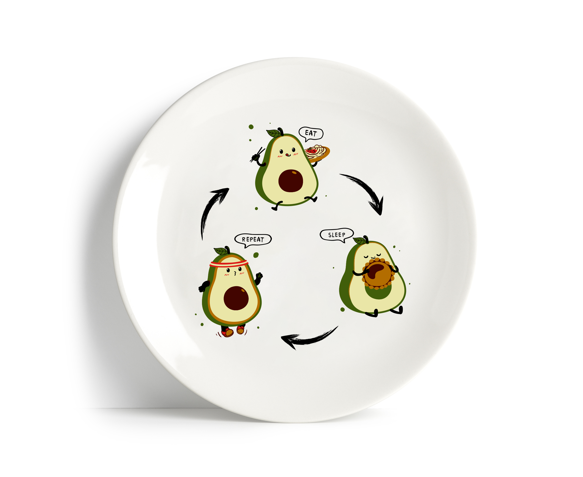 Тарелка "Avo Eat-Sleep-Repeat", PDP3548