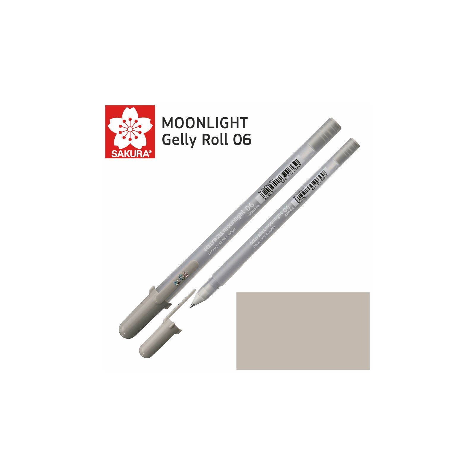 Ручка гелева  Moonlight Gelly Roll 06, Сірий світлий, Sakura 2