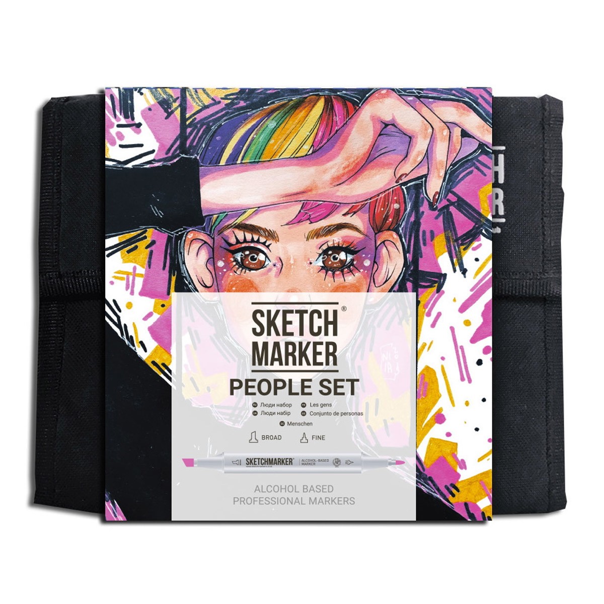 Набор маркеров SketchMarker People, 36 шт+сумка органайзер, SM-36PEOP