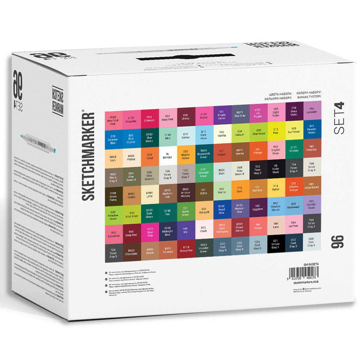 Набір маркерів SketchMarker Set 4 96 шт. (у пластик. кейсі), SM-96SET4 1