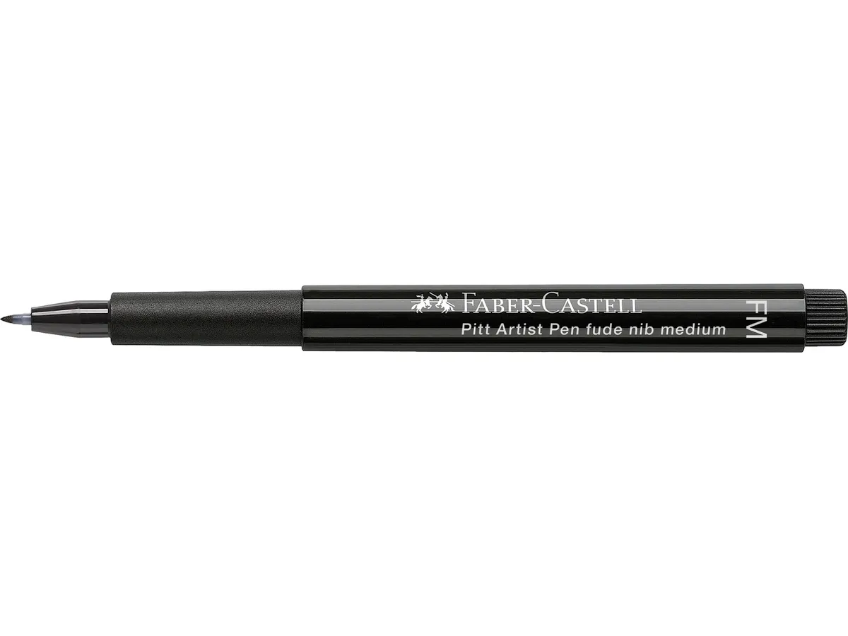 Ручка капиллярная PITT Brush Artist Pen FUDE М чёрная, 167894 Faber-Castell 3
