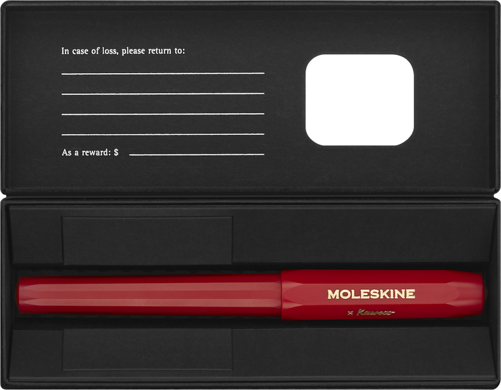 Ручка чернильная Moleskine x Kaweco, красная M, чернила синие, KAWFOUNTPENMRED 2