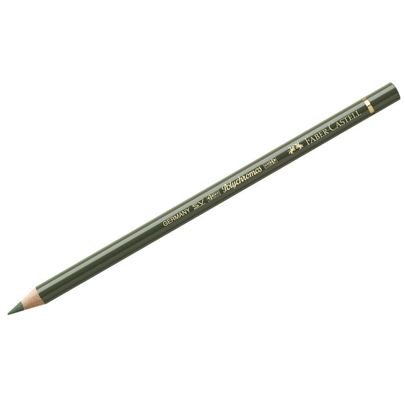 Карандаш цветной Polychromos тёмно-зелёный с желтизной (174), 110174 Faber-Castell 1