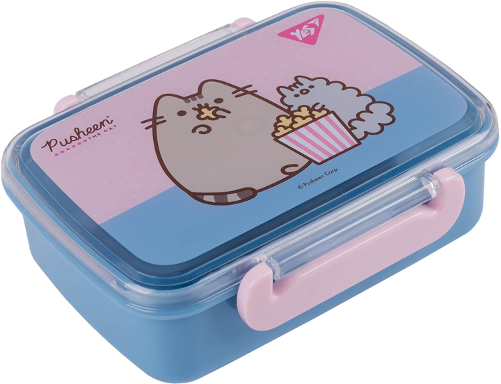 Контeйнер "Pusheen" 420 мл, блакитно-рожевий, 708364 Yes