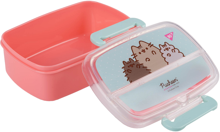 Контейнер "Pusheen" 750 мл, с принадлежностями, розово-голубой, 708371 Yes 2