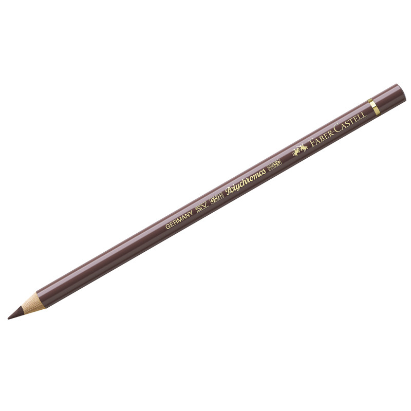 Карандаш цветной Polychromos коричневый ван дейк (176), 110176 Faber-Castell 1