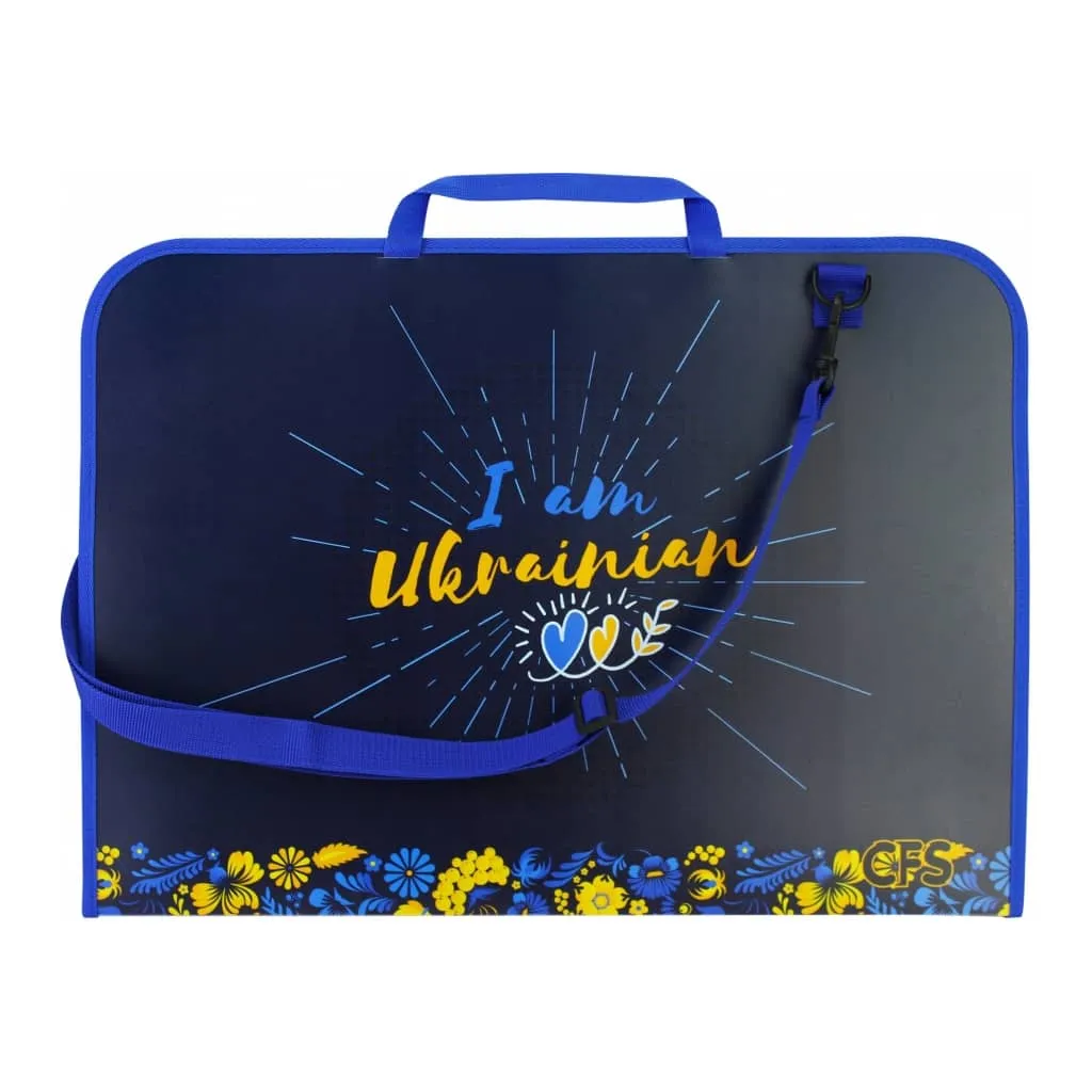 Портфель пластиковий на блискавці "Colorful", А3, CF30003-01