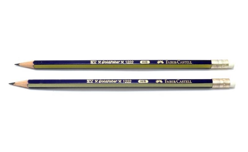Олівець Gold Faber 1222 HB з гумкою синьо-золотий, 116800 1