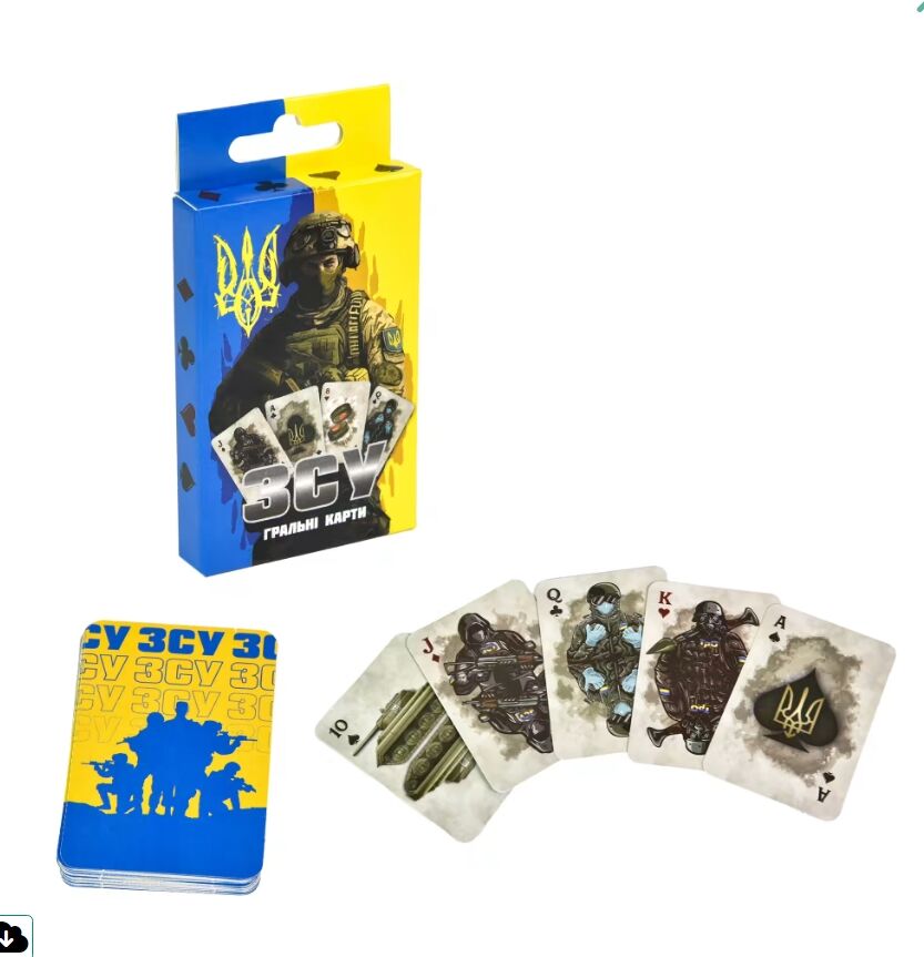 Гра карткова "ЗСУ" жовто-блакитна, 30787, ТМ "Strateg" 1