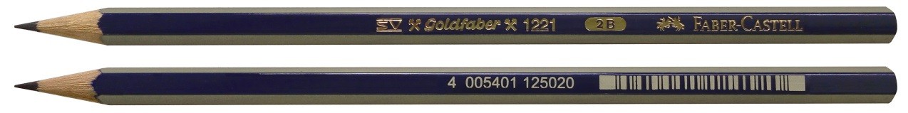 Олівець Gold Faber 1221 2B синьо-золотий, 112502 1