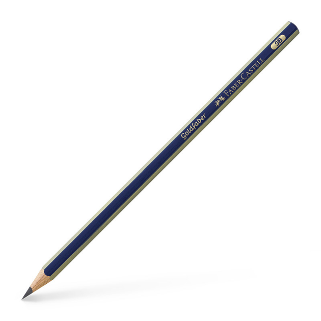 Олівець Gold Faber 1221 3B синьо-золотий, 112503