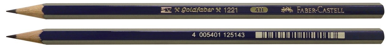 Олівець Gold Faber 1221 4H синьо-золотий, 112514 1