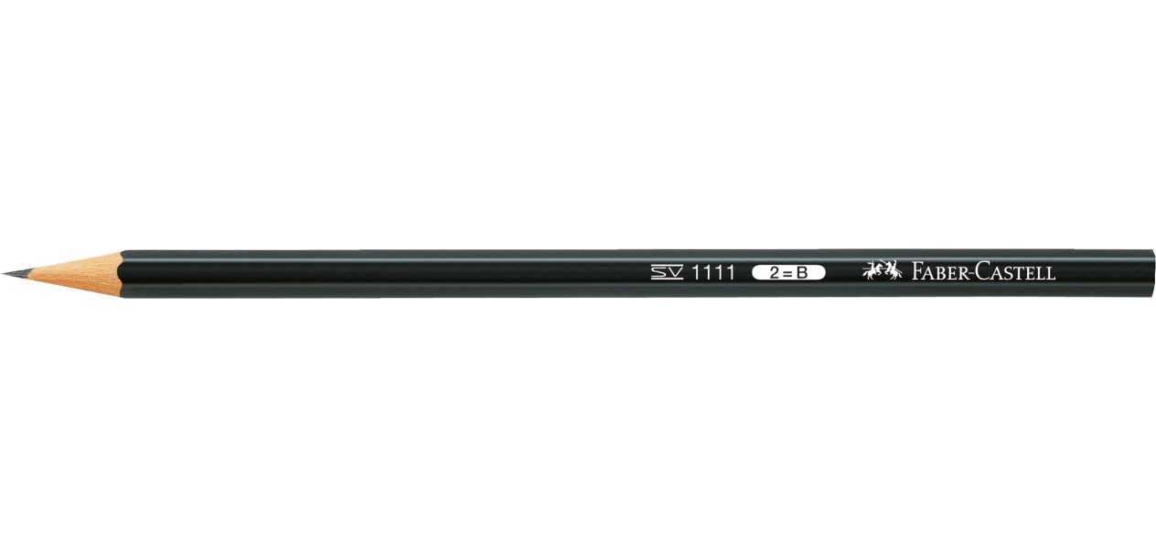 Олівець Faber-Castell 1111 2B жовтий, чорний 1