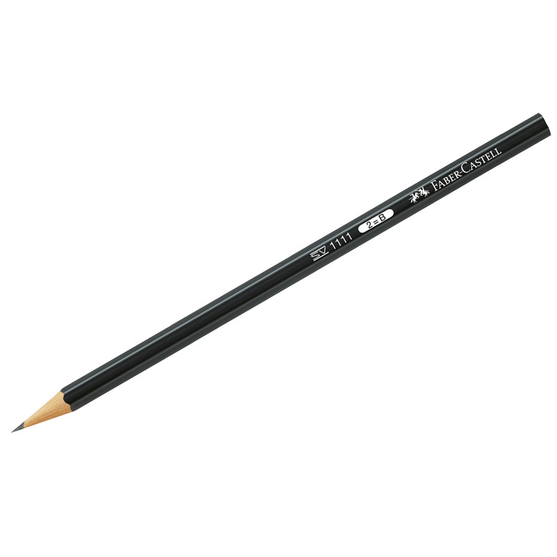 Олівець Faber-Castell 1111 2B жовтий, чорний