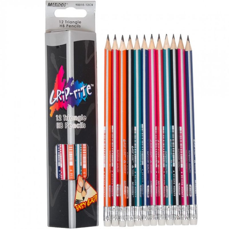 Карандаши Grip-rite трикуг. 2=HB 9001EМ в блистере 12 шт 9001EM 12CB, Marco