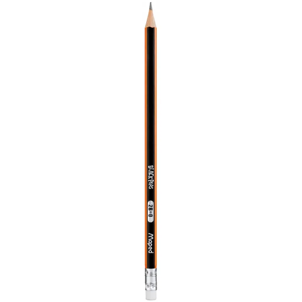Олівець графітний 2В, з гумкою Black Peps, MP.851722 1