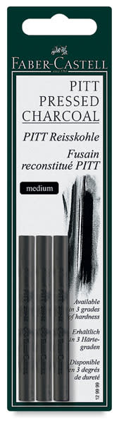 Уголь MEDIUM 3 шт., 129999, Faber-Castell